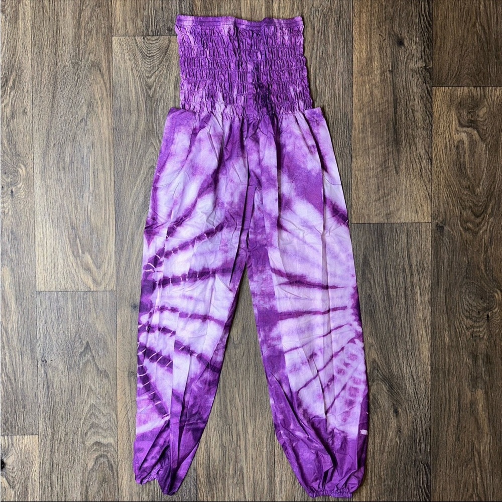 Purple Tie-Dye Women's Harem Pants